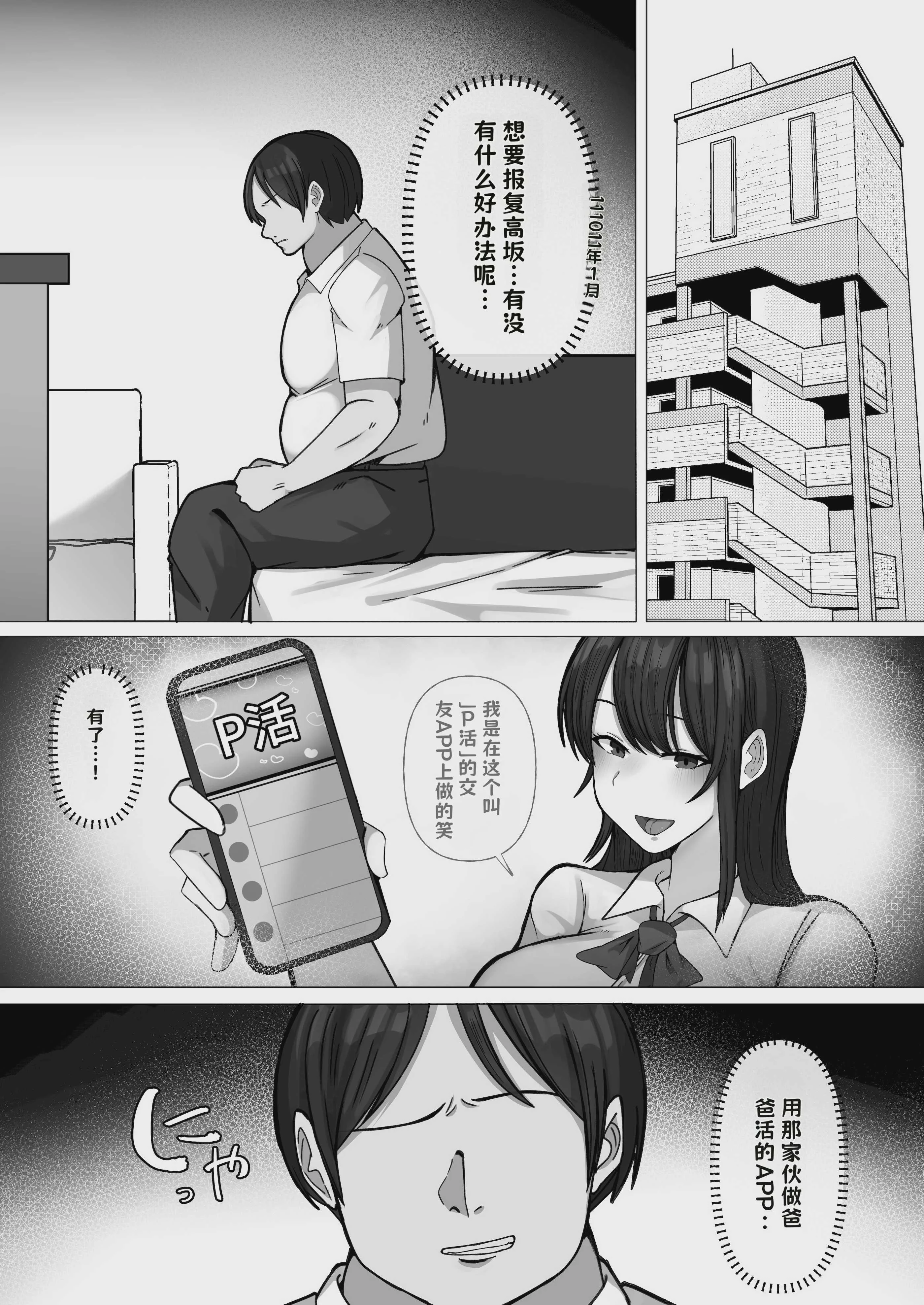 [ぺんぎん軍艦 (らく)] 豚扱いしてくるパパ活ギャルをオタクち○ぽで屈服させる。【AI翻译】