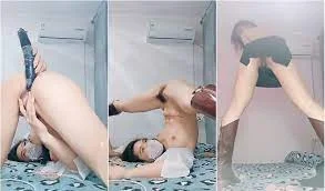 清純馬尾辮萌妹子深夜被社會紋身男友拉起來造愛,後入拽著胳膊快速抽送,顔值耐打